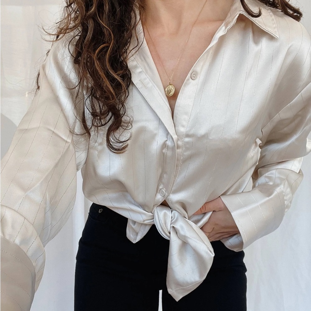SATIN BLOUSE - Picture 3 of 6